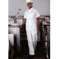 White Baggy Chef Pants with 3" Elastic Waist